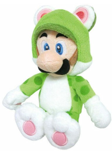 Peluche Super Mario - Luigi Gatto (25 cm) 