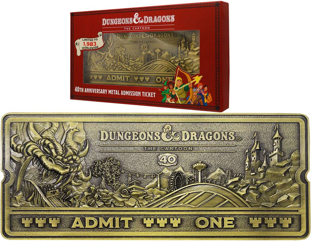 Ticket Replica Dungeons & Dragons The Cartoon 40th Anniversary Rollercoaster 