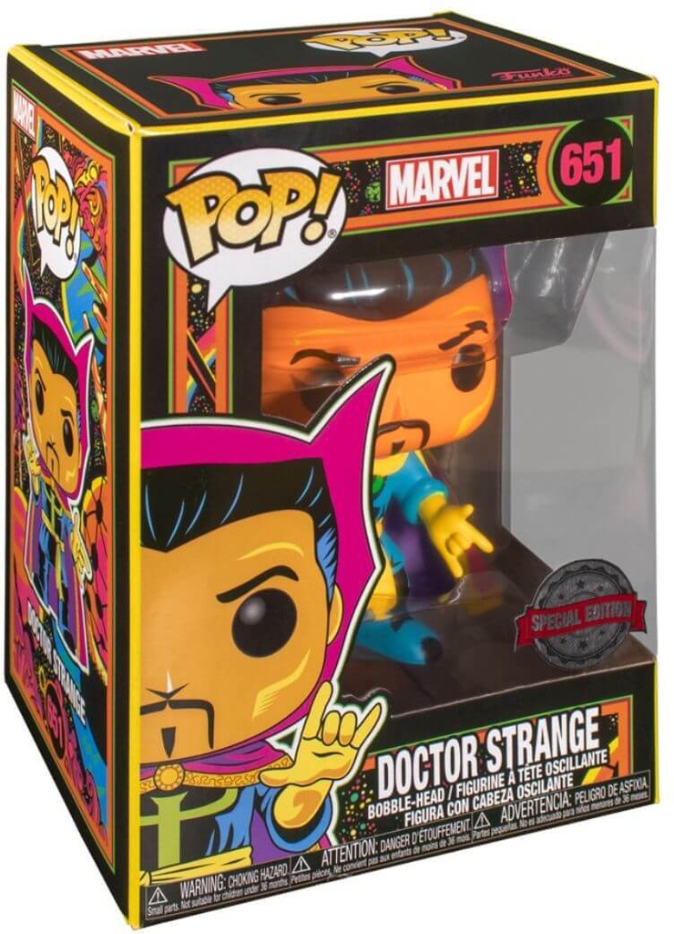 Funko Pop! Marvel - Doctor Strange (Black Light, 9 cm)