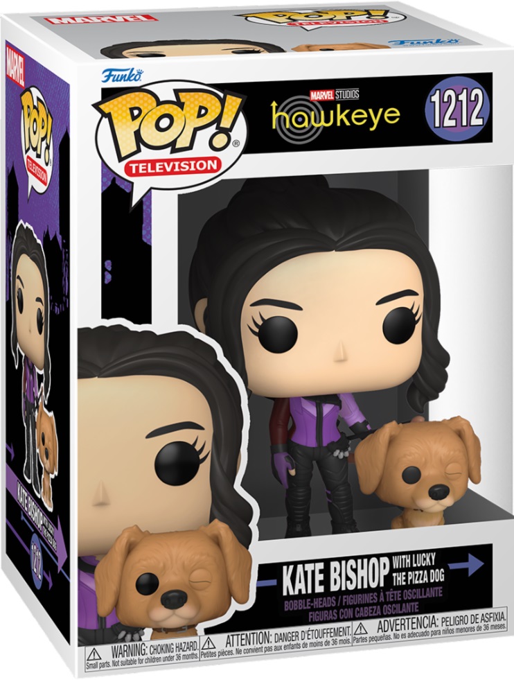 Funko Pop! Marvel Hawkeye - Kate Bishop with Lucky the Pizza Dog (9 cm)