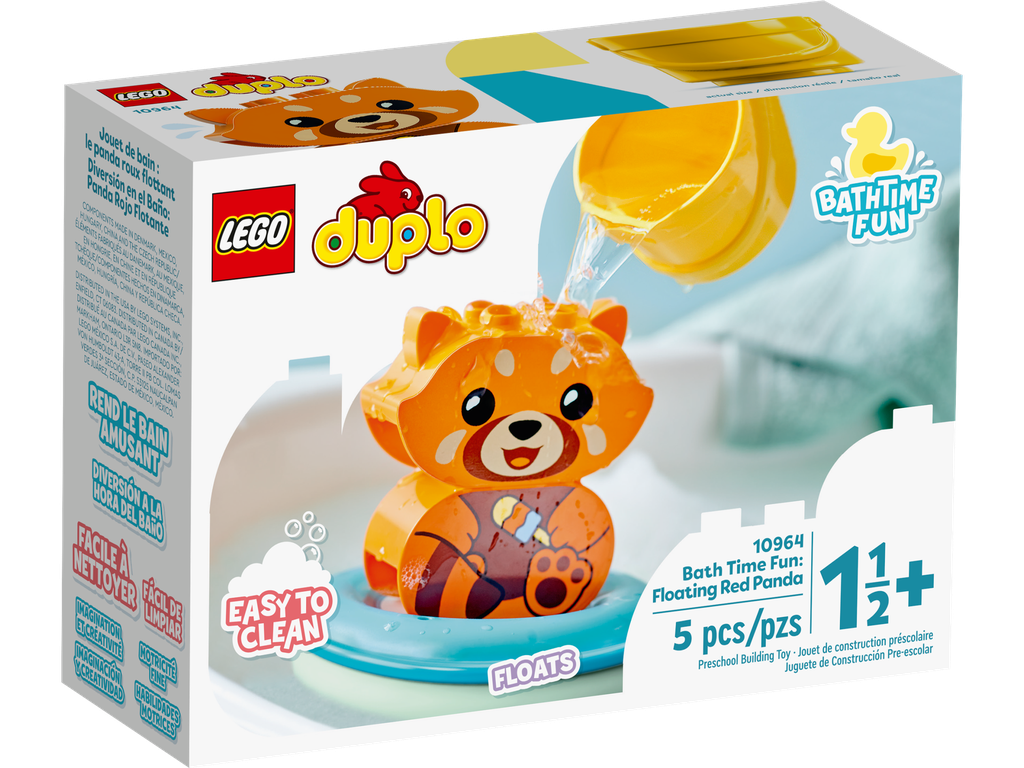 Lego Duplo - Ora Del Bagnetto Panda Rosso Galleggiante