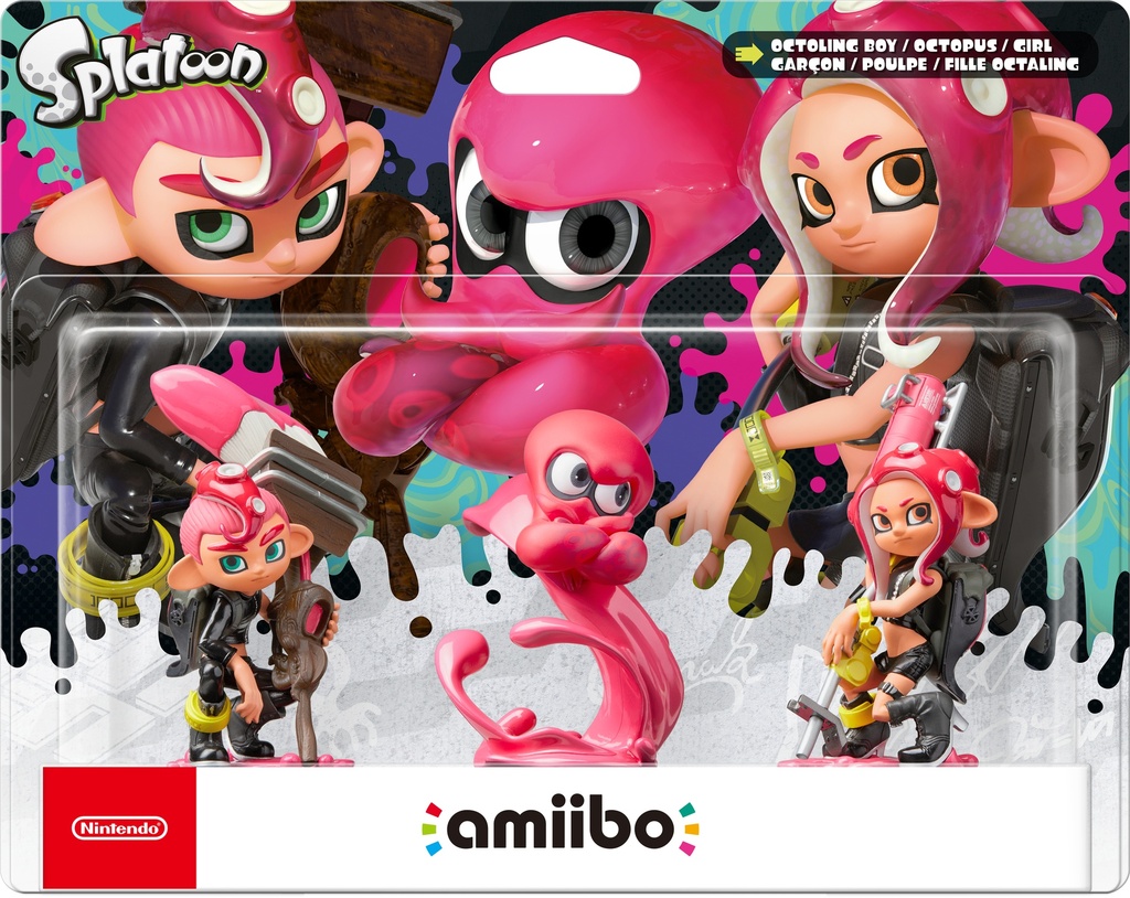 Amiibo Splatoon - Ragazzo Octoling + Polpo Octoling + Ragazza Octoling