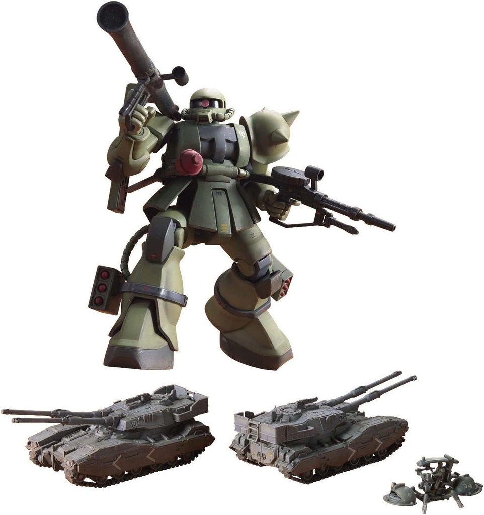 Model Kit Gunpla - Gundam HGUC Zaku Ground Attack Set 1/144