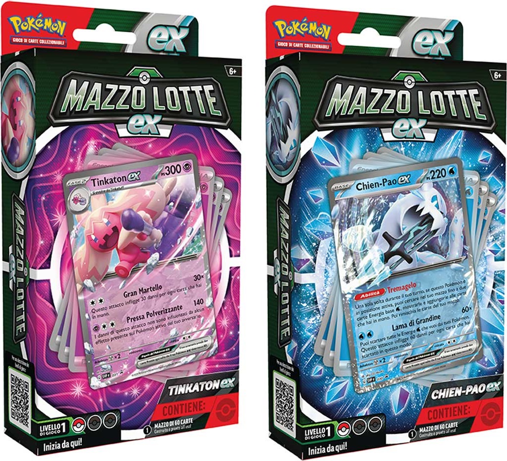 Carte Pokemon - Mazzo Lotte Ex Tinkaton Ex, Chien-Pao Ex 