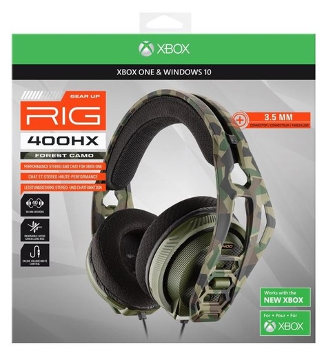 [CGX10001] Cuffie Gaming Wired RIG 400 HX (Verde Camo, Xbox)