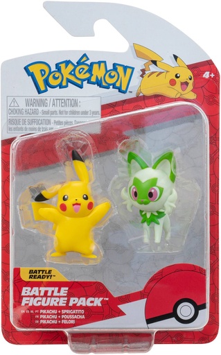 [AFVA2772] Pokemon Battle Figure - Sprigatito & Pikachu (5 cm)