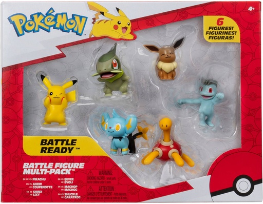 [AFVA2774] Pokemon Battle Figure - Multi-pack (6 personaggi, 5 cm)