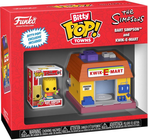 [AFFK2492] Bitty Pop! Towns The Simpsons - Bart Simpson And Kwik-E-Mart