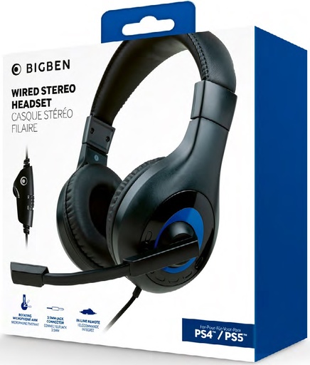 [ACMU0060] Cuffie Wired Stereo Headset (Nera, PS4, PS5)