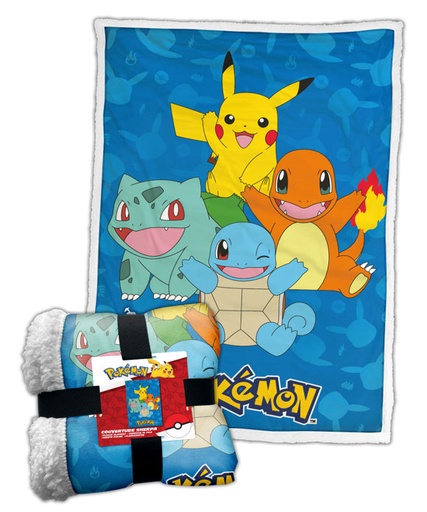 [GACP0050] Coperta Sherpa Pokemon - Happy Crew