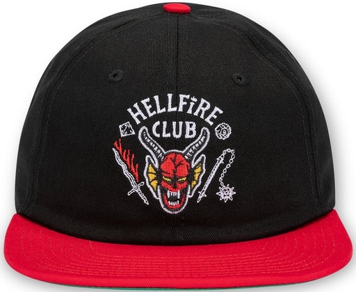 [GACL0231] Cappellino Stranger Things - Hellfire Club (Con Visiera, Nero E Rosso)