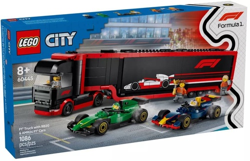 [GICO2346] Lego City - F1 Truck With RB20 & AMR24 F1 Cars