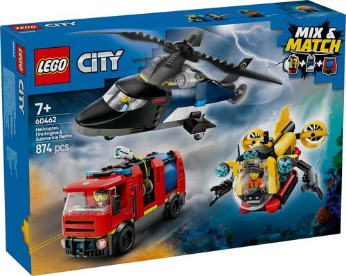 [GICO2345] Lego City - Elicottero, Autopompa E Sottomarino