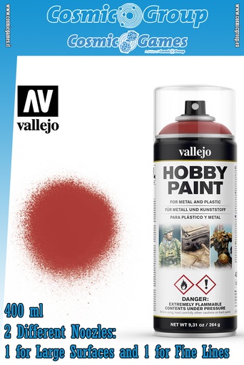 [ACMO0058] VALLEJO Rosso Scarlatto Color Primer 400ml Spray