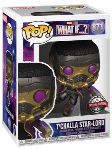 [AFFK0621] Funko Pop! Marvel What If...? - T'Challa Star-Lord (Metallic, 9 cm)