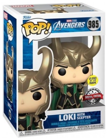 [AFFK0914] Funko Pop! Marvel Avengers - Loki with Scepter (Glow In The Dark, 9 cm)