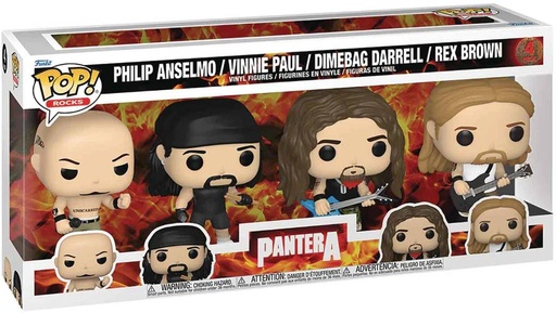 [AFFK0991] Funko Pop! Pantera - Philip Anselmo/Vinnie Paul/Dimebag Darrel/Rex Brown (4 pack, 9 cm)