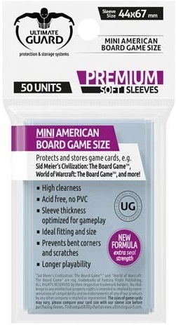 [ACCG0036] Bustine Per Giochi Da Tavolo - Mini American (4,4x6,7Cm, 50Pz)