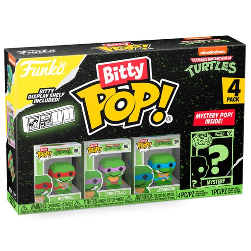 [AFFK1172] Bitty Pop! Teenage Mutant Ninja Turtles - 8 Bit Turtles (4 pack)