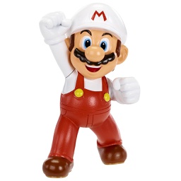 [277472] NINTENDO - 6 cm Limited Articulation Wave 1 - Super Mario Bros - Fire Mario Action Figure