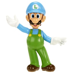 [277477] NINTENDO - 6 cm Limited Articulation Wave 1 - Super Mario Bros - Ice Luigi Action Figure