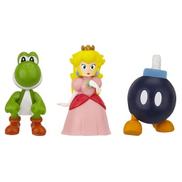 [277491] NINTENDO - Mario Bros U Micro Figure 3 PACK Wave 1 - Bob Omb - Princess Peach - Yoshi