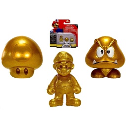 [277537] NINTENDO Mario Bros U Micro Figure Gold Series 1-3 - Mario - Super Mushroom - Goomba