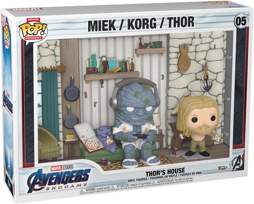[AFFK2157] Funko Pop! Moments Avengers Endgame - Miek, Korg, Thor (Thor's House, 9 cm)