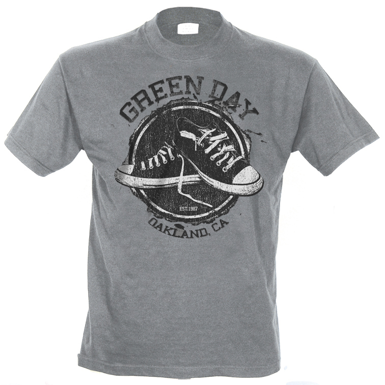 Green Day - T-Shirt- Converse Grey