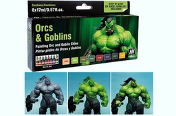 [354516] VALLEJO - Orcs and Goblin Orchi e Goblin Game Color Box Set 72304