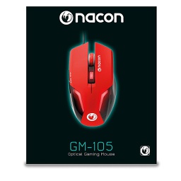 [389100] NACON - Mouse Ottico 105 Rosso PC