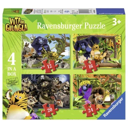 [401918] Ravensburger 06885 - Puzzle 4 In A Box - Vita Da Giungla - Caccia Al Tesoro Di Pirati