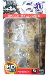 [404663] WIZKIDS - Pathfinder DCUM Human Male Monk 3 cm Miniatura