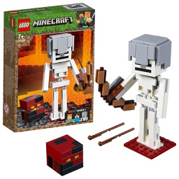 [406252] Lego Minecraft Maxi-Figure Minecraft dello Scheletro con cubo di Magma Gioco per Bambini, Colore Vari, 21150