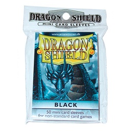 [416939] Dragon Shield - Proteggi carte mini - pacchetto 50 bustine Black 