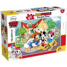 [432078] Lisciani - Disney - Mickey Mouse &amp; Friends - Maxi Puzzle Double-Face 60 Pz