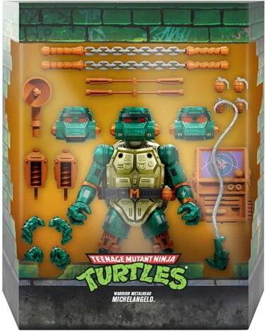 [AFVA0875] Tartarughe Ninja Action Figure Warrior Metalhead Michelangelo Teenage Mutant Ninja Turtles