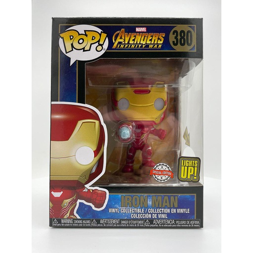 FUNKO POP Iron Man Light Up Avengers Infinity War Special Edition POP! Vinyl 9 Cm Figure 380