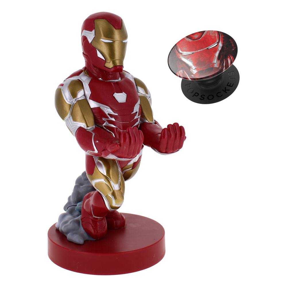 [437636] EXG Iron Man &amp; Pop Socket Special Edition Marvel Comics Cable Guy 20 Cm