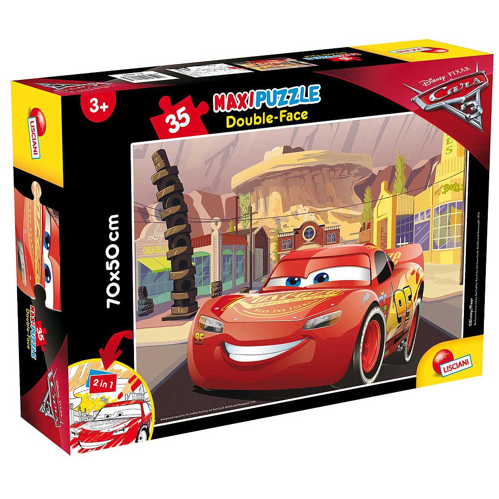 [438058] Lisciani - Disney - Cars 3 - Puzzle Double-Face Supermaxi 35 Pz - Go! Go! Go!