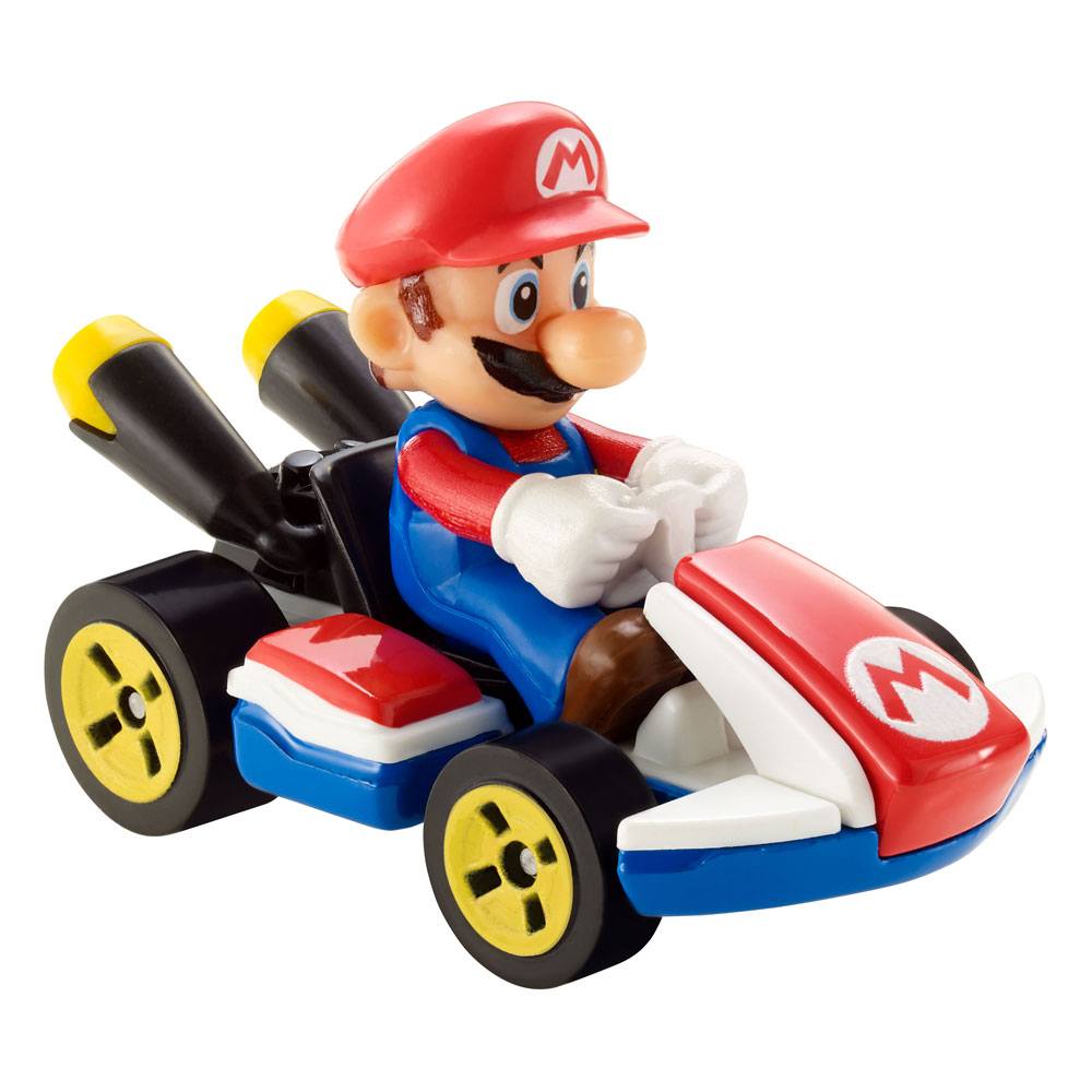 [438082] MATTEL Mario Standard Kart Mario Kart Hot Wheels Modellino Die Cast 8 Cm