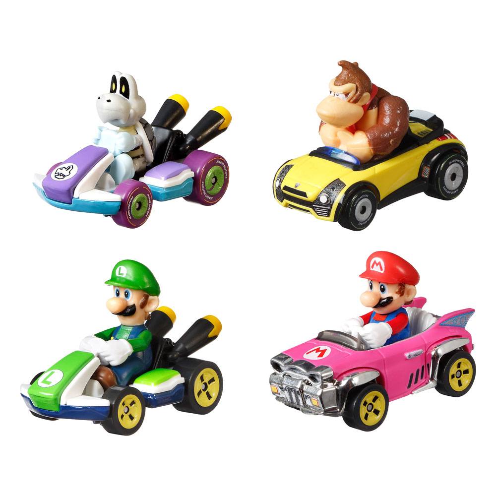 [438083] MATTEL Pack Personaggi 1 Mario Kart Hot Wheels Modellino Die Cast 8 Cm