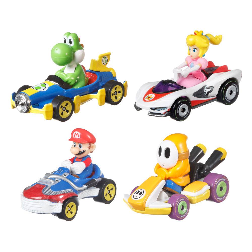 [438084] MATTEL Pack Personaggi 2 Mario Kart Hot Wheels Modellino Die Cast 8 Cm