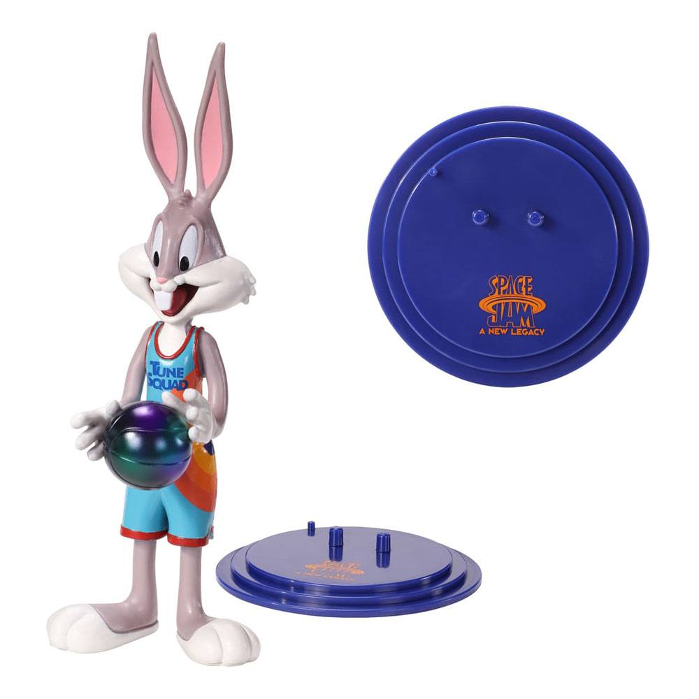 [439171] NOBLE COLLECTION Bugs Bunny Space Jam 2 Bendyfigs 19 Cm Figure Pieghevole