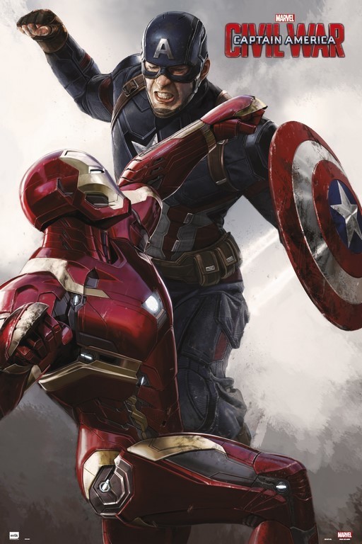 [439919] Captain America Civil War Poster Cap Vs Iron Man
