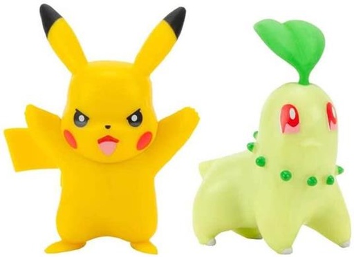 [AFVA0933] Pokemon - Chikorita E Pikachu (Battle Figure 2 Pack, 5 cm)