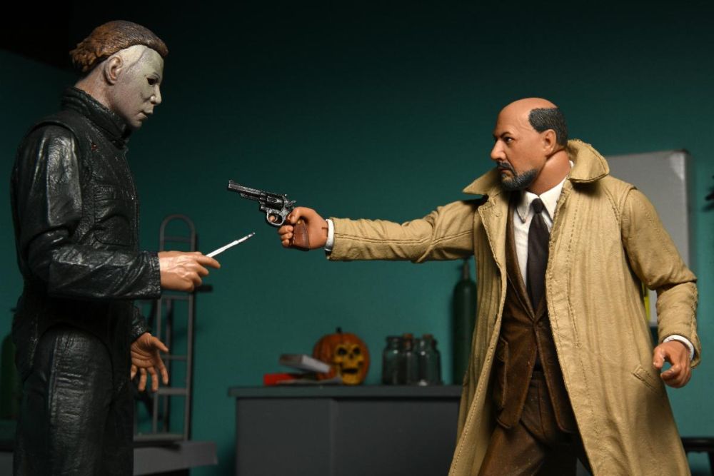 [441534] Halloween Action Figures Michael Myers &amp; Dr Loomis 17 Cm NECA