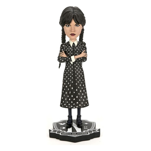 [AFVA2375] Wednesday Statua Wednesday Addams Head Knocker Bobble-Head 21 Cm Neca