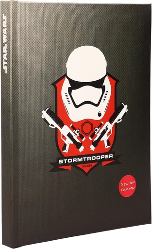 [CRQU0032] Star Wars Episodio 7 Notebook Con Logo Stormtrooper Helmet Luminoso