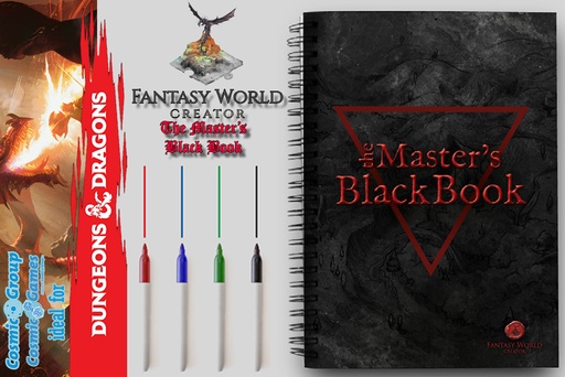[CRQU0033] DM VAULT D&D Dungeons & Dragons Fantasy World Creator The Master Black Book